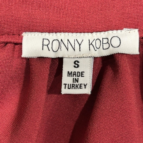 Ronny Kobo, New with Tags, Flocked Nali Skirt, ,Terracotta, Size Small - Picture 6 of 7